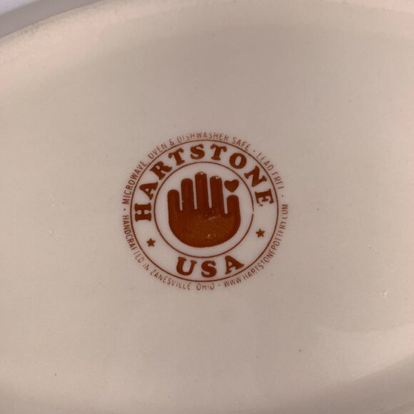 Hartstone Pottery American Star Oval Platter Red White Blue USA 12 1/2 Inches - Picture 7 of 8